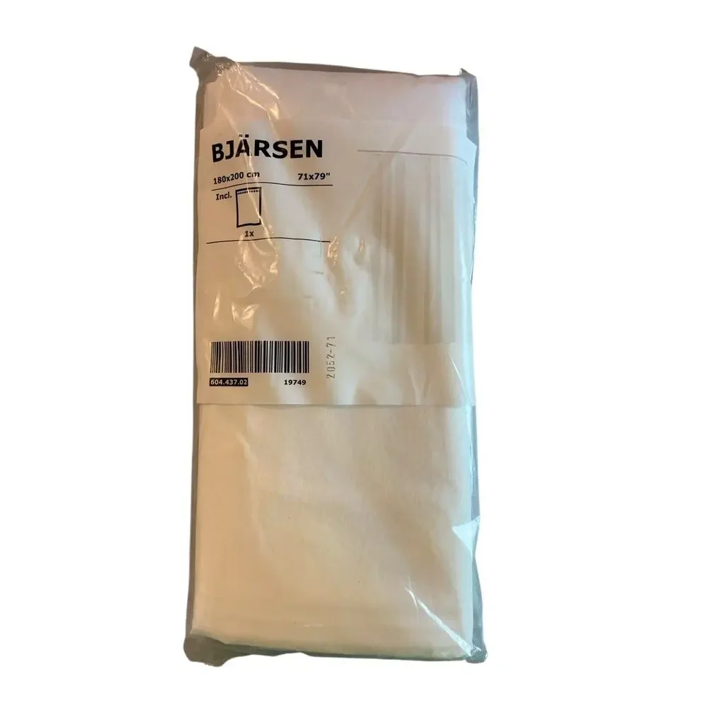 WHITE‎ BJARSEN IKEA MODERN DESIGN SHOWER BATHROOM CURTAIN 180X200CM